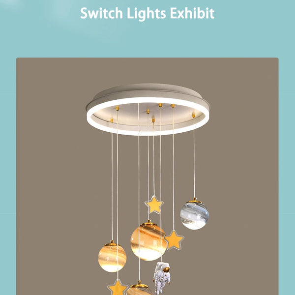 LED Astronaut Chandeliers