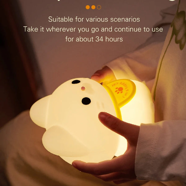 Cute silicone cat lamp
