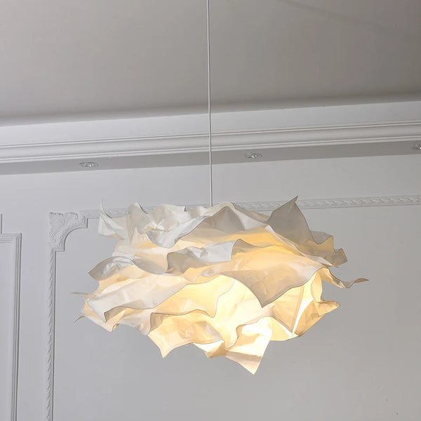 DIY White Paper Cloud Chandelier