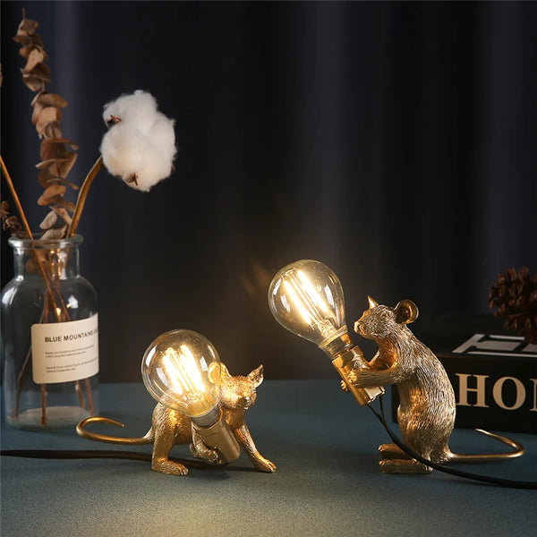 Nordic Resin Mouse Night Light, Small, Cute, Modern, LED