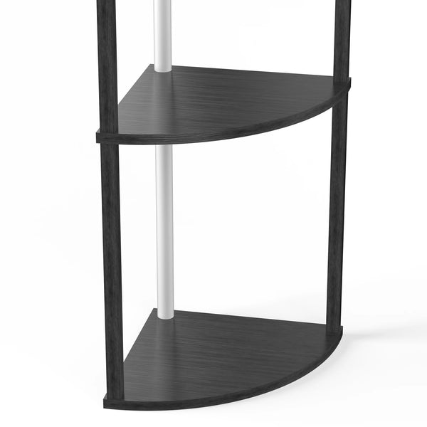 Corner shelf, bookcase with RGB LED lights