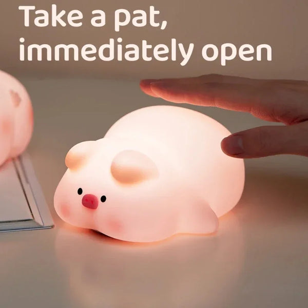 Pink Piggy Silicone Lamp