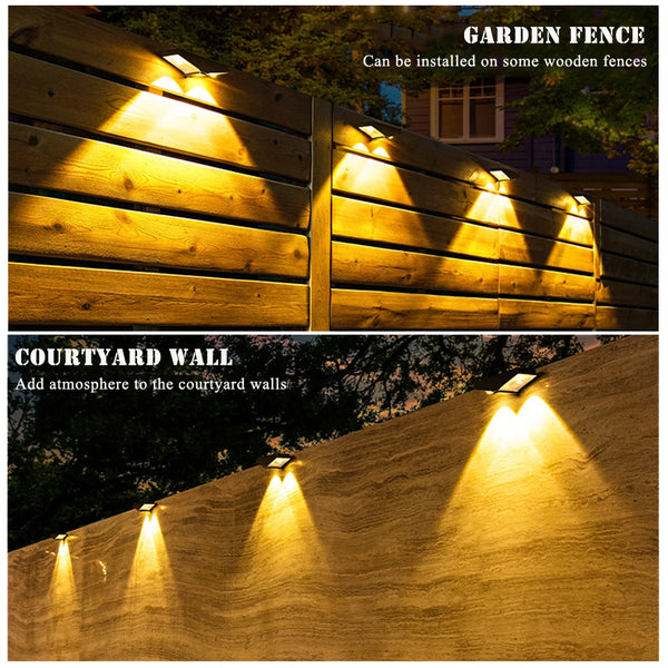 1/2/4PCS Solar Wall Lights – IP65 Waterproof Outdoor LED Lamps with Auto Night Lighting for Garden, Balcony & Yard