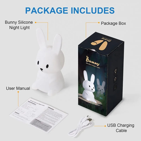 Cute silicone bunny lamp