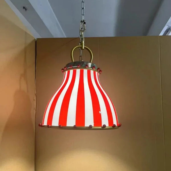 Modern circus style pendant light, glass, with LED light, Nordic style
