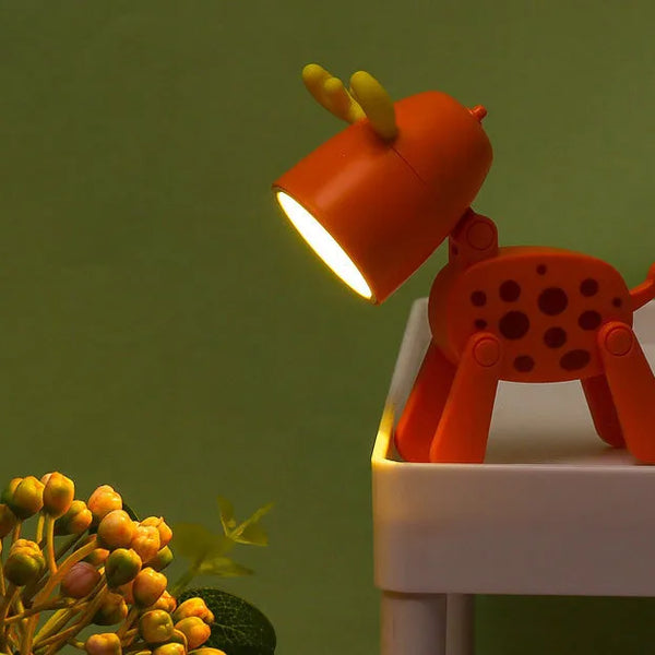 Mini LED Foldable Table Night Light Cute Animal Light