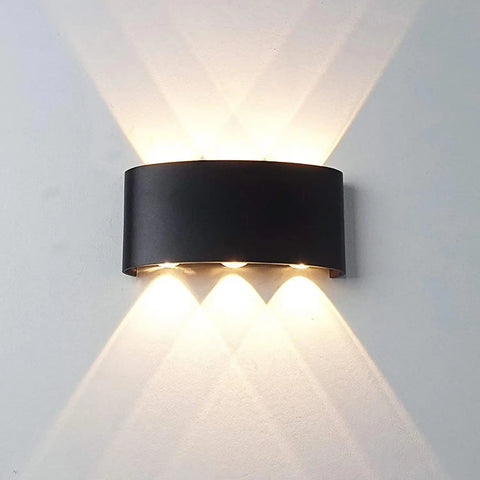 Modern LED wall light for indoor and outdoor use
