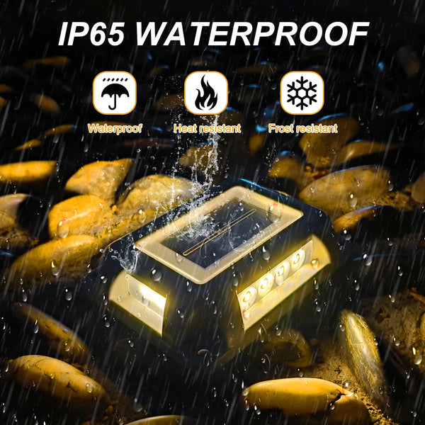 8PCS Solar Underground Deck Lights – IP65 Waterproof LED Spotlights for Garden, Lawn & Street Decor