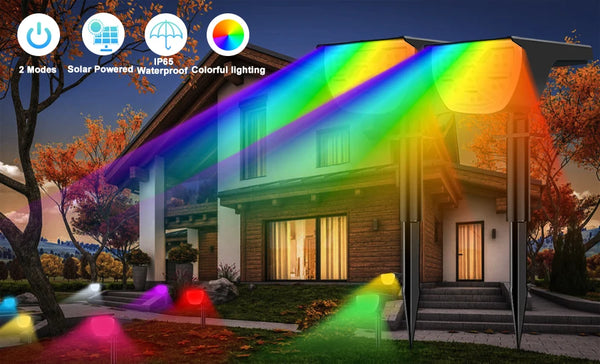 72/68 LED Solar Flood Lights Outdoor IP65 Waterproof 3 Modes Solar Garden Light Outdoo