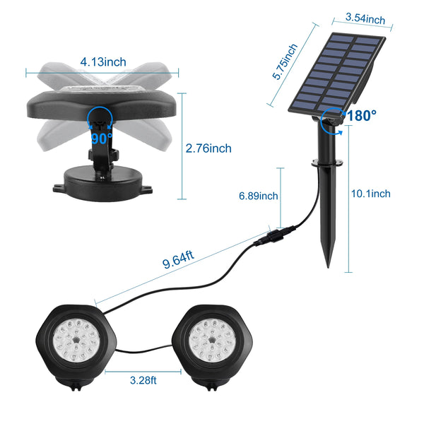 2/3/5PCS Solar Underwater LED Lights – Decorative Waterproof Lighting for Pool, Pond, Fountain, Aquarium & Lawn
