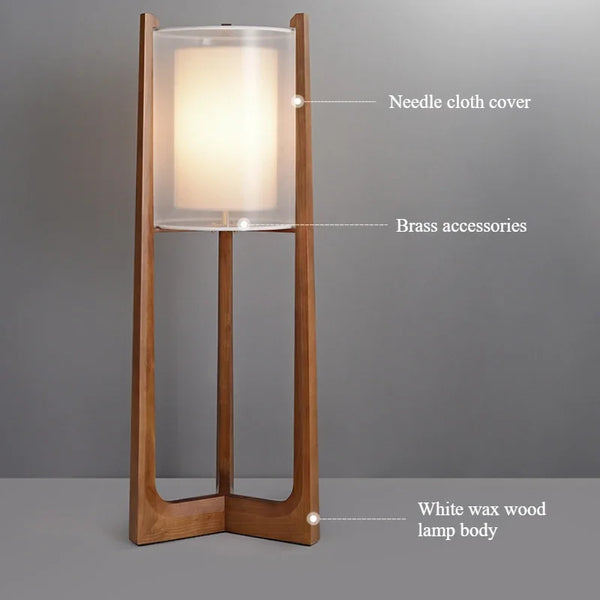 Modern Japanese fabric floor lamp