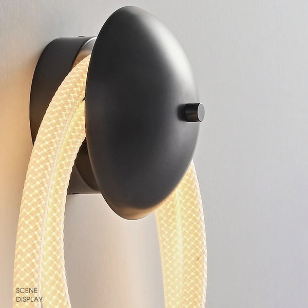 LED light with flexible curved rope