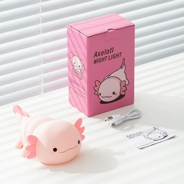cute axolotl salamander silicone lamp