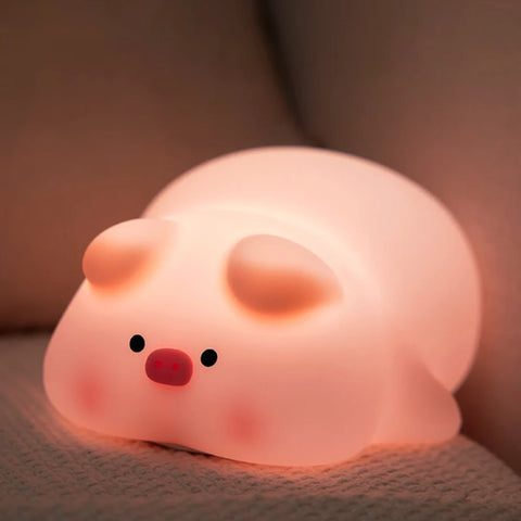 Pink Piggy Silicone Lamp