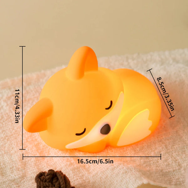 cute fox silicone lamp