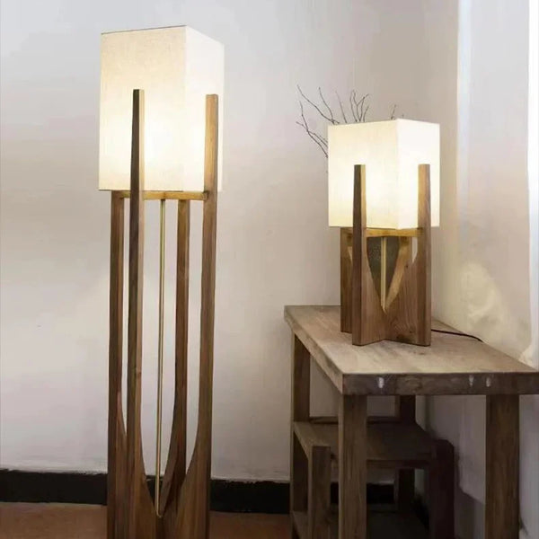 Nordic wooden floor lamps
