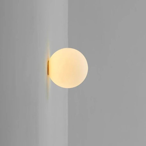 Minimalist white glass LED light