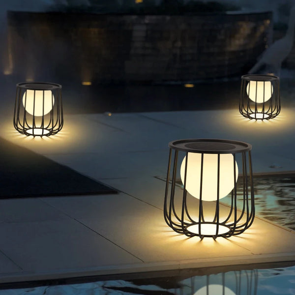 Solar powered outdoor garden light