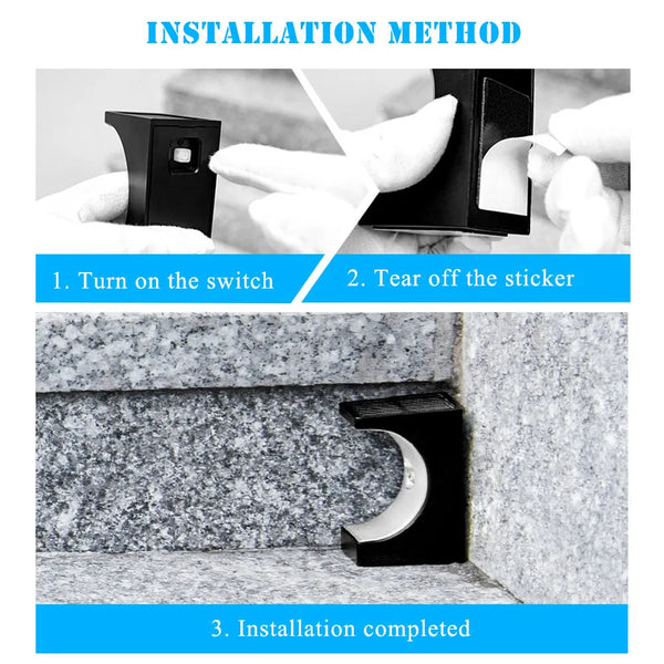 Solar Step Lights (2/4PCS) – Warm & Cool White Options | Waterproof Automatic LED for Outdoor Stairs & Decks