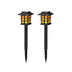 2/4PCS Solar Flame Torch Lights – 10 LEDs Flickering Outdoor Lamps for Garden, Path, Patio & Halloween Decor