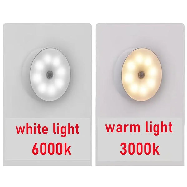 Motion Sensor Light Led USB Night Lights Rechargeable Lamp