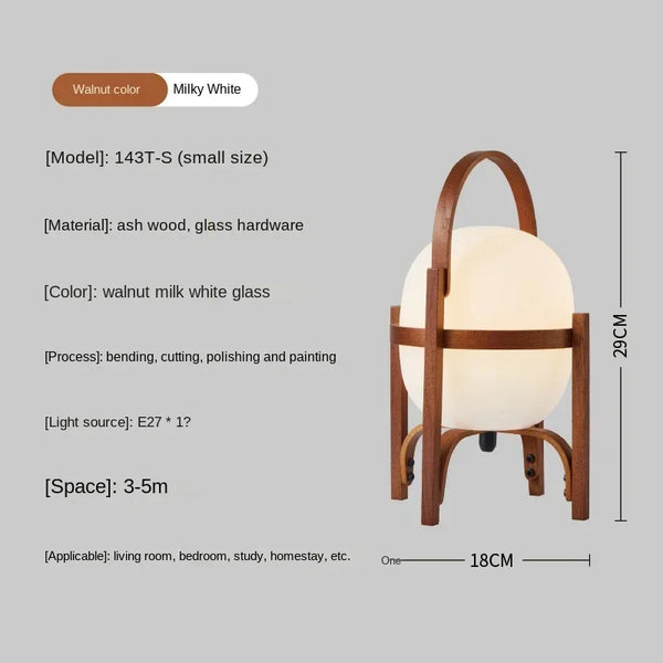 Simple wooden floor lamp for living room