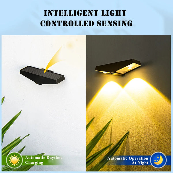 1/2/4PCS Solar Wall Lights – IP65 Waterproof Outdoor LED Lamps with Auto Night Lighting for Garden, Balcony & Yard