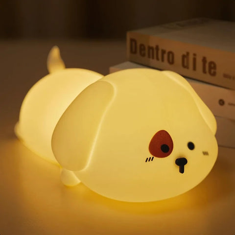 Cute puppy silicone lamp