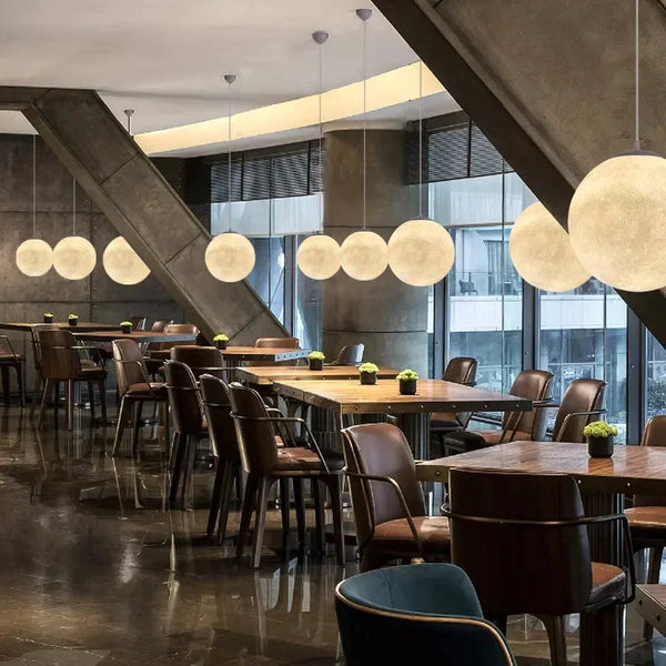 Nordic minimalist style pendant lights moon lamps