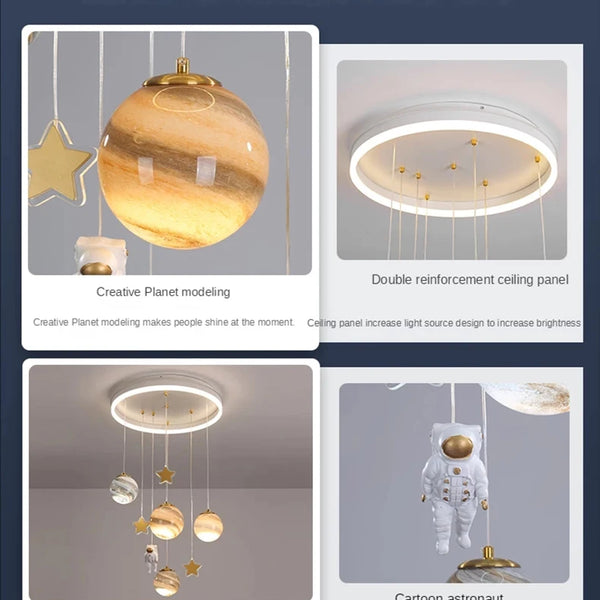 LED Astronaut Chandeliers