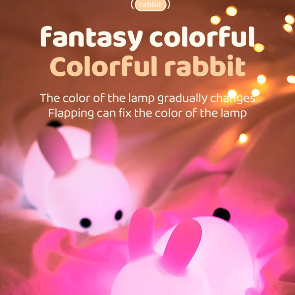 Cute Bunny silicone lamp