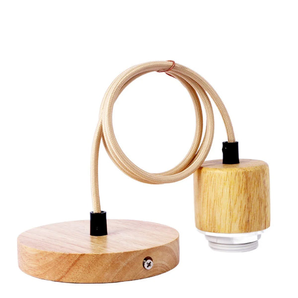 Natural color pendant lamp holder with single head screw socket