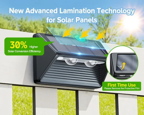 4-Pack Solar LED Fence Lights – Cool/Warm White for Outdoor Steps & Walls