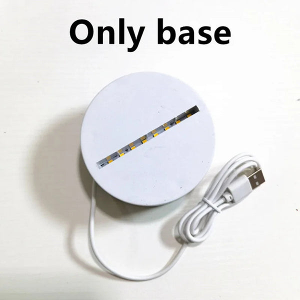 3D Acrylic LED Table Lamp, Bedside Lamp