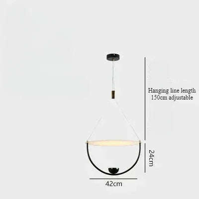 Minimalist acrylic LED pendant light, modern Nordic style