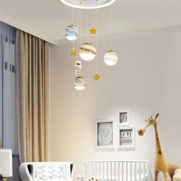 LED Astronaut Chandeliers