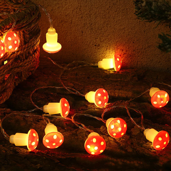 Mushroom LED fairy lights