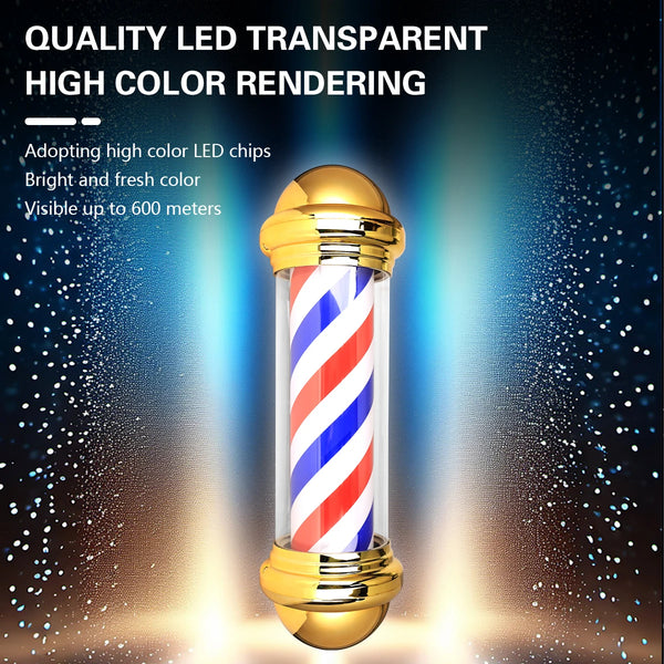 Cylindrical rotating light for beauty salon