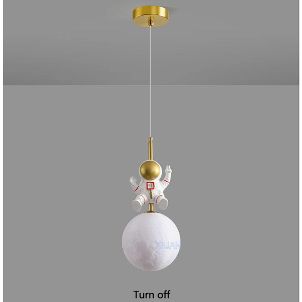 3D Moon Astronaut Pendant Light