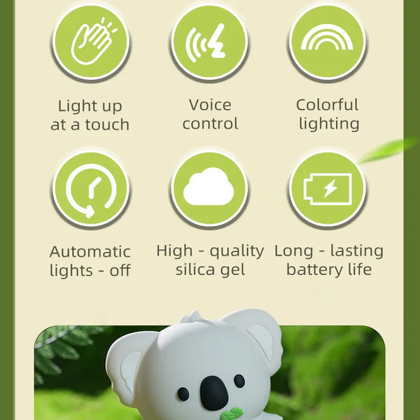 cute koala silicone lamp