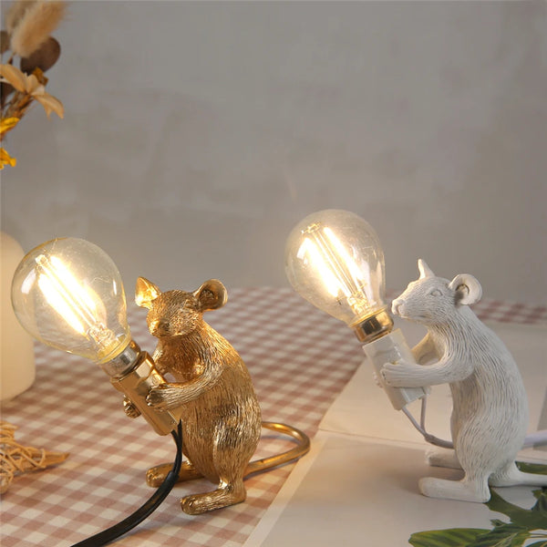 Nordic Resin Mouse Night Light, Small, Cute, Modern, LED