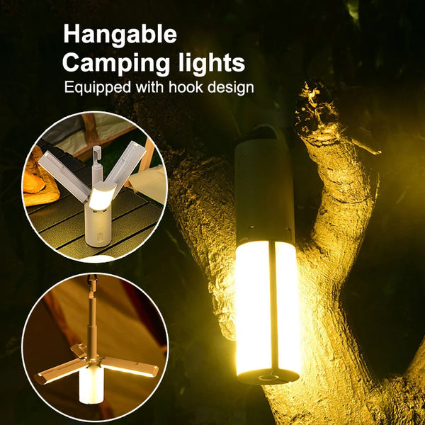 Rechargeable Portable Folding Camping Light for Indoor/Outdoor