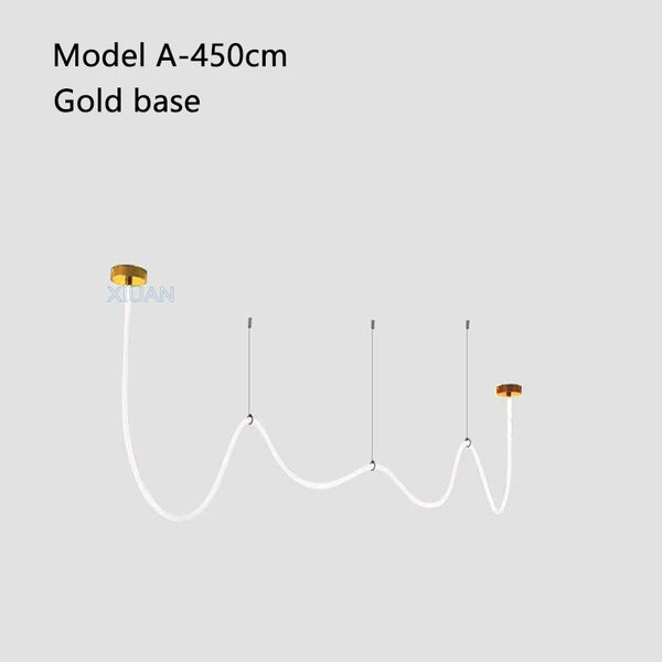 Modern chandelier with 360-degree lighting