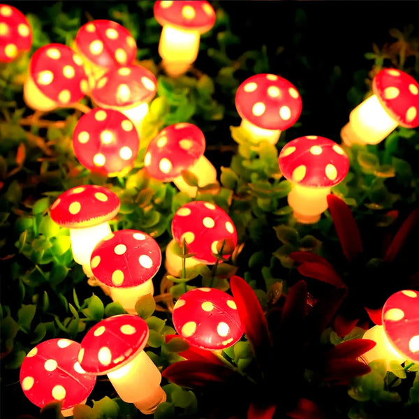 Mushroom LED fairy lights