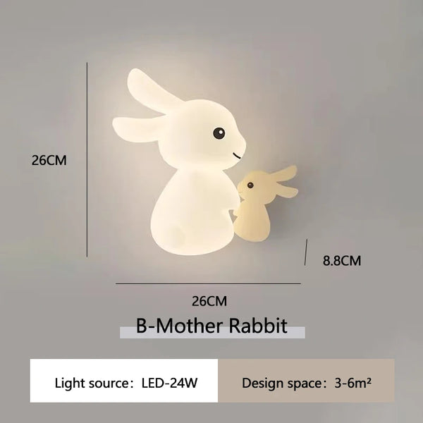 Cute Rabbit Wall Lamps LED