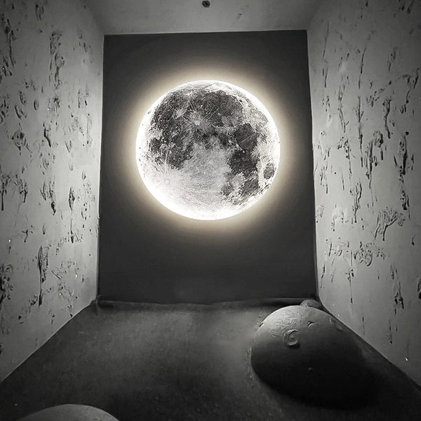 Minimalist moon wall lamp
