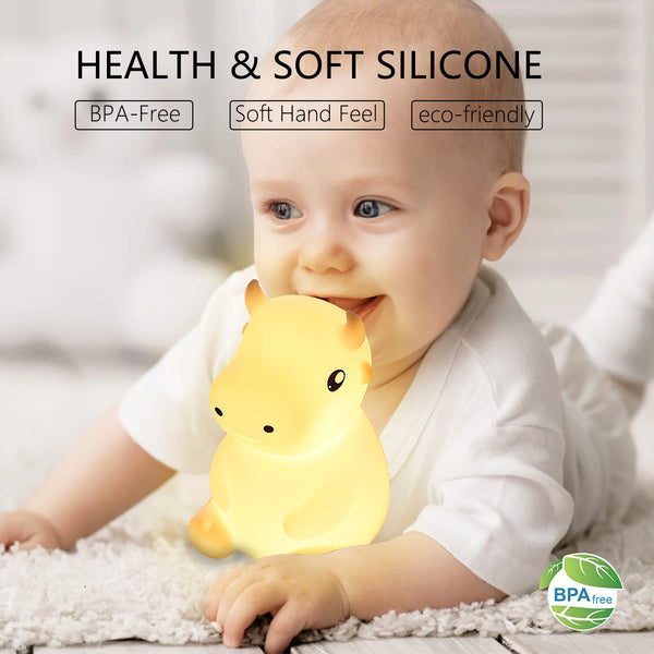 Cute silicone cow lamp