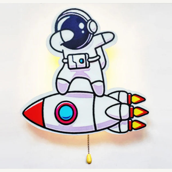 Wireless wall lamp with creative astronaut bulbs