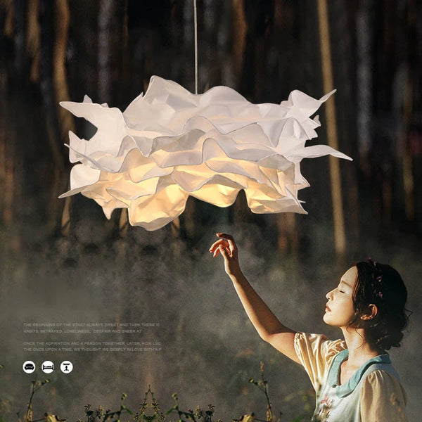 DIY White Paper Cloud Chandelier