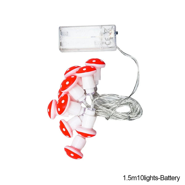 Mushroom LED fairy lights